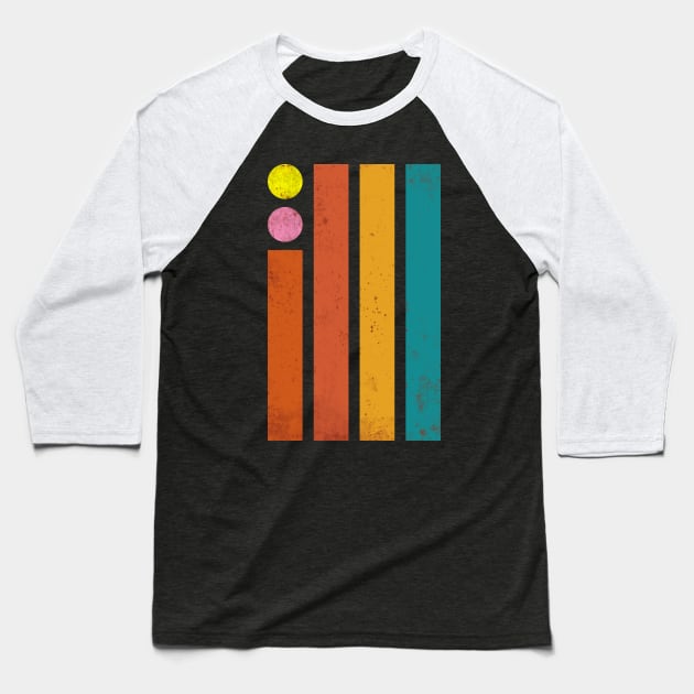 Circle and Vertical Line Baseball T-Shirt by ganola